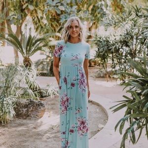 Mint Maxi Maternity Dress
